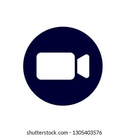 Video Camera simple icon. Movie or Cinema sign. Multimedia symbol. Quality design elements.
