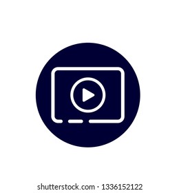 Video Camera simple icon. Movie or Cinema sign. Multimedia symbol. Quality design elements.