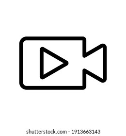 Video Camera simple icon. Movie or Cinema sign. Multimedia symbol.	