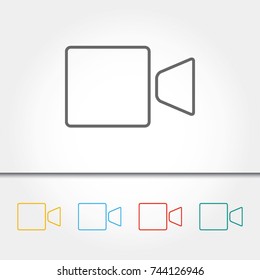 Video Camera Single Icon Vector Illustration