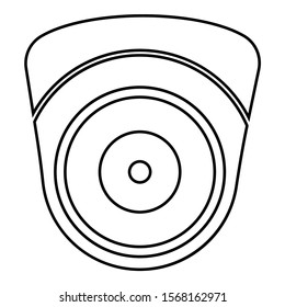 Video camera Spherical camcorder tracking Appliance monitoring Surveillance device CCTV Secure concept icon outline black color vector illustration flat style image