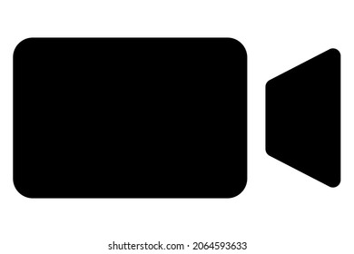 Video camera. Camera symbol in black.