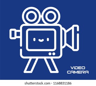 VIDEO CAMERA SYMBOL VECTOR ICON