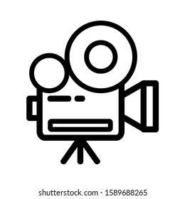 Video camera thin line icon vector. Video camera Icon vector flat design
