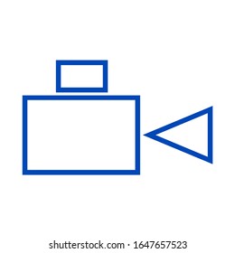 Video camera thin line icon vector illustration