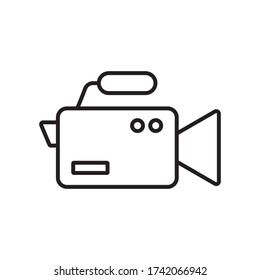 Video camera thin line icon vector
