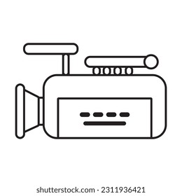 Video camera thin line icon vector
