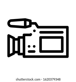 Video Camera Tool Icon Vector. Outline Video Camera Tool Sign. Isolated Contour Symbol Illustration