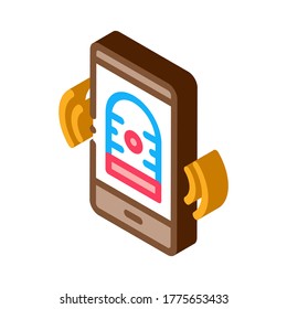 Video Camera Tool Icon Vector. Isometric Video Camera Tool isometric sign. color isolated symbol illustration