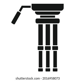 Video camera tripod icon simple vector. Mobile phone stand. Studio film tripod