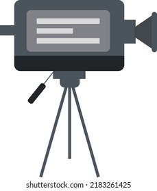Cámara de vídeo y 
trípode. Ilustración del vector 