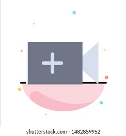 Video, Camera, Ui Abstract Flat Color Icon Template