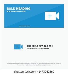Video, Camera, Ui SOlid Icon Website Banner and Business Logo Template