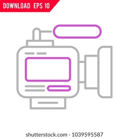 Video camera vector icon