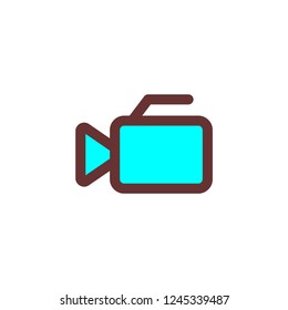 Video camera vector icon