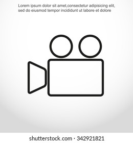 Video camera vector icon