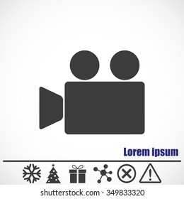 Video camera vector icon