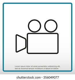Video camera vector icon