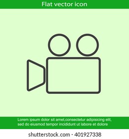 Video camera vector icon