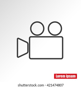 Video camera vector icon
