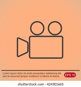Video camera vector icon
