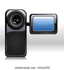 Video camera. Vector icon