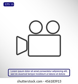 Video camera vector icon