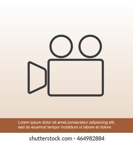 Video camera vector icon