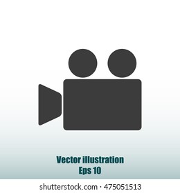Video camera vector icon