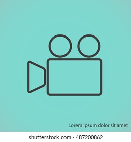 Video camera vector icon