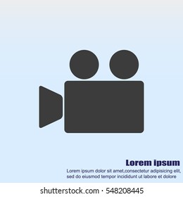Video camera vector icon