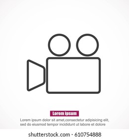 Video camera vector icon