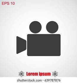 Video camera vector icon