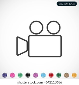 Video camera vector icon