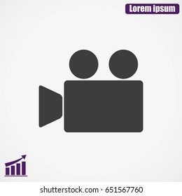Video camera vector icon