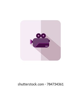 Video camera vector icon. Camcorder icon
