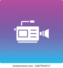 Ícone de vetor da Câmera de Vídeo. Pode ser usado para impressão, aplicativos móveis e da Web.