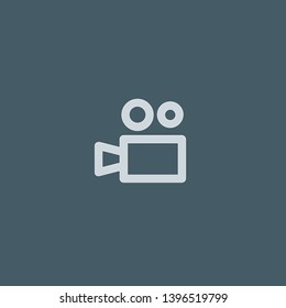 Video Camera vector icon. Video Camera concept stroke symbol design. Thin graphic elements vector illustration, outline pattern for your web site design, logo, UI. EPS 10.