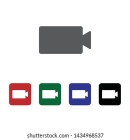 Video camera vector icon. Element of interface for mobile concept and web apps illustration. Thin glyph icon for website design and development, app development. Vector icon