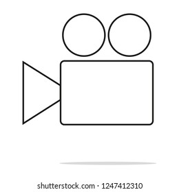 video camera vector icon, eps 10