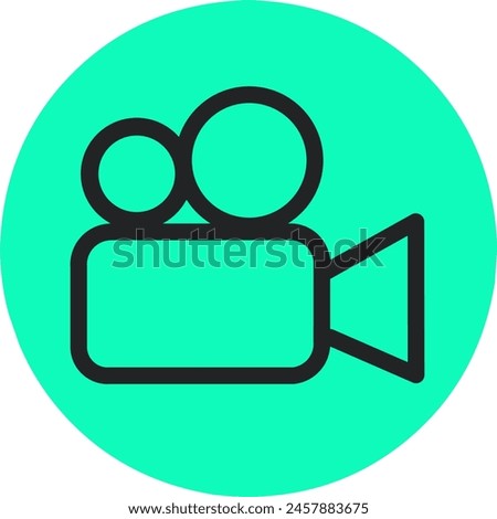 Video camera vector icon.  Film recorder, film camera symbol.  Video recorder, video recorder.stock vector