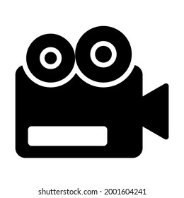 Videokamera, Vektorsymbol - Glyph-Stil, hochwertige Vektorgrafik.
