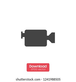 Video camera. Vector icon. Camera icons. Movie sign. Cinema icon.