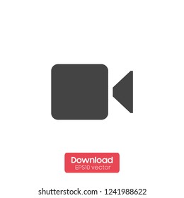Video camera. Vector icon. Camera icons. Movie sign. Cinema icon.