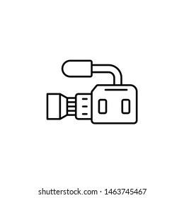 Video camera vector icon illustration isolated vector sign symbol - NEWS icon vector black - Vector