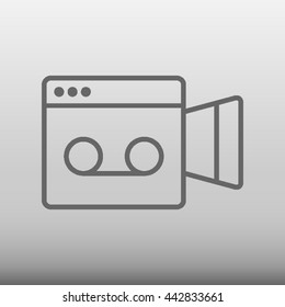 Video Camera Vector Icon Illustration