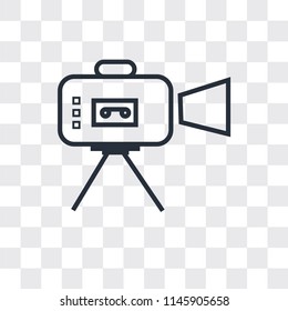 Video Camera vector icon isolated on transparent background, Video Camera logo concept