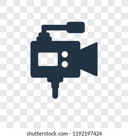 Video Camera vector icon isolated on transparent background, Video Camera transparency logo concept