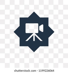 Video camera vector icon isolated on transparent background, Video camera transparency concept can be used web and mobile