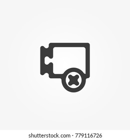 Video camera vector icon isolated on background. Trendy sweet symbol. Logo illustration